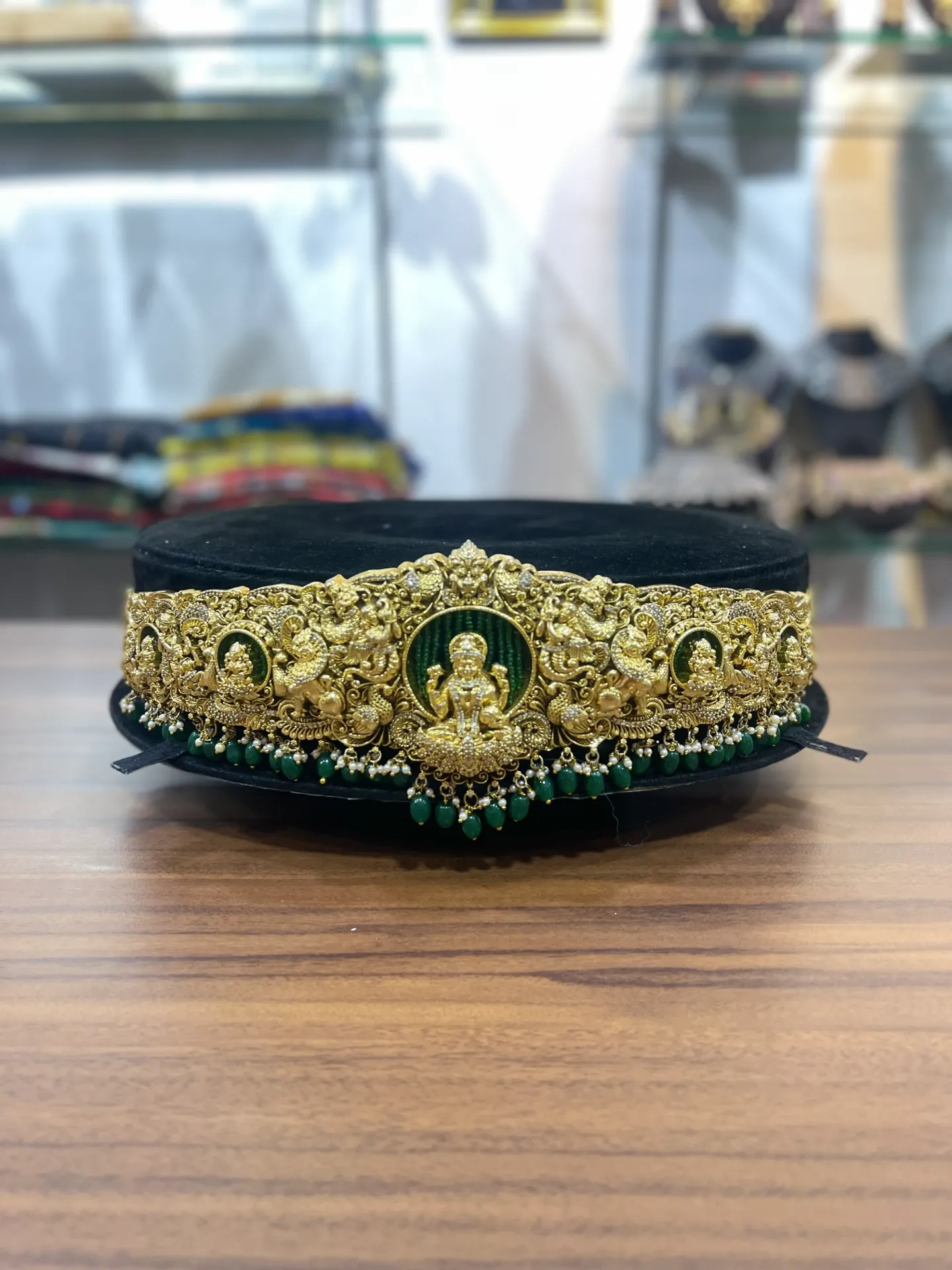 [HB029] Mahalakshimi with Green Beads Hipbelt-HB029