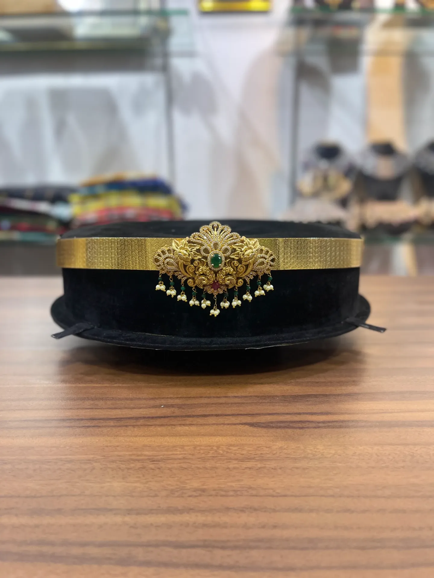 Peacock With Beads Drop Hipbelt- HB030