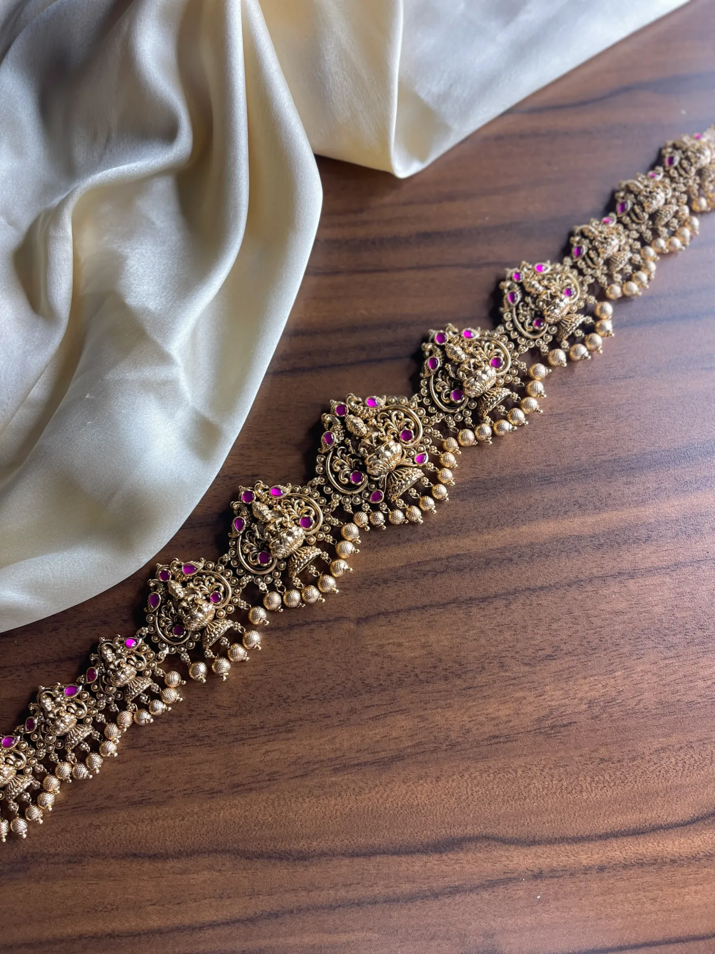 [HB060] Lakshmi Golden Beads Hipchain-HB060