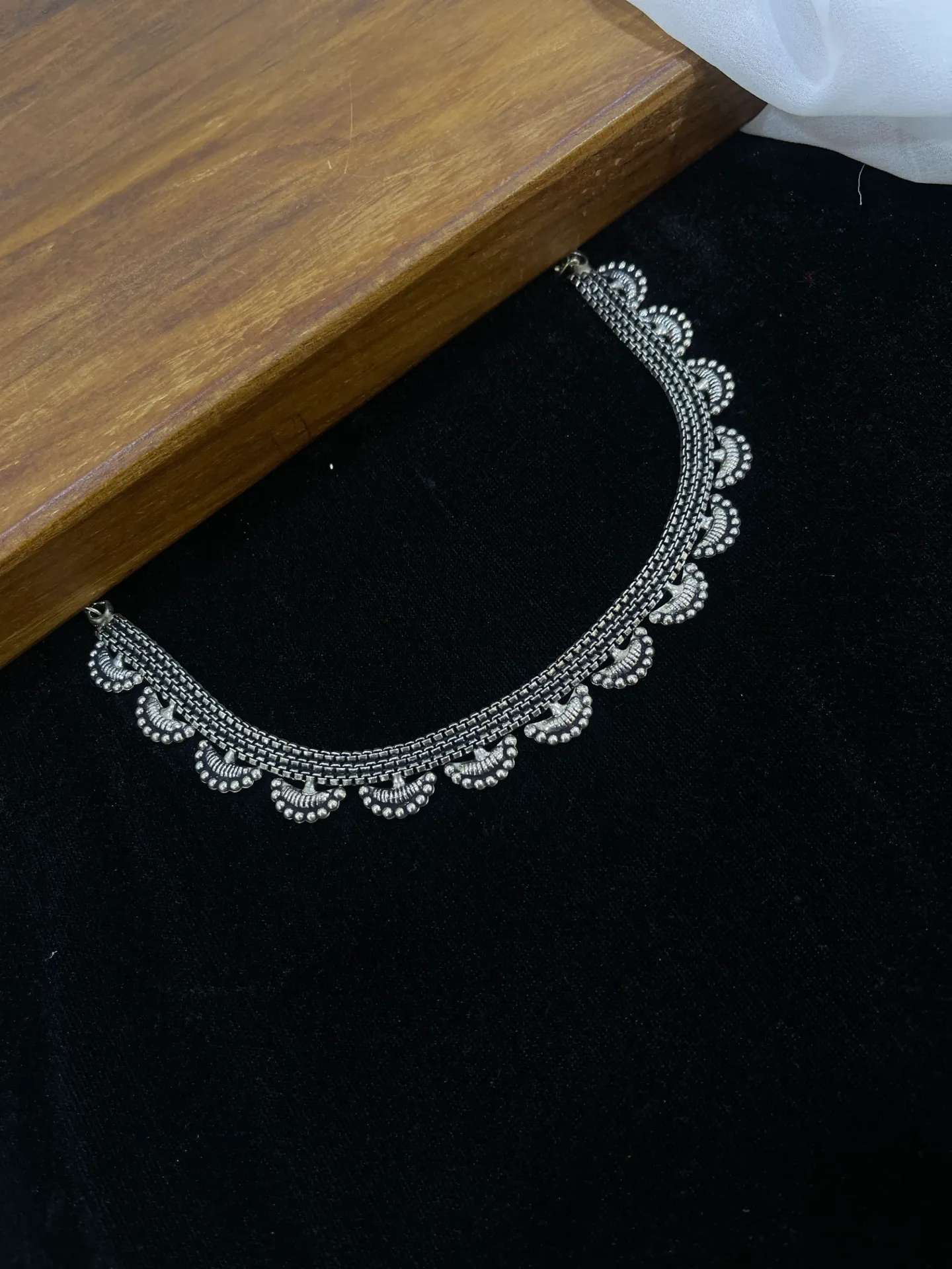 [Necklace02] Oxidised Close Necklace -N02