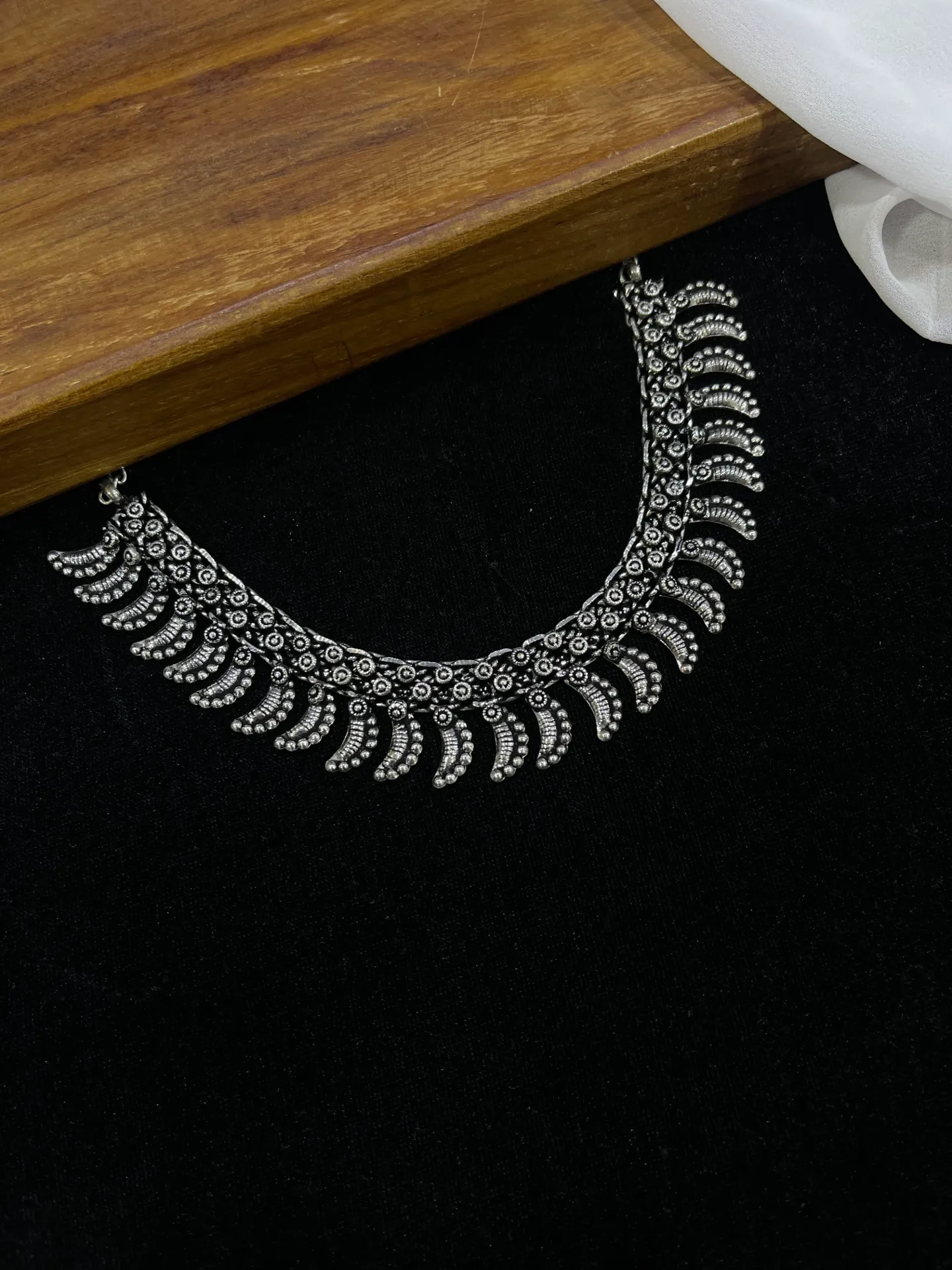 [Necklace11] Heritage Oxidised Elegance Necklace-N11