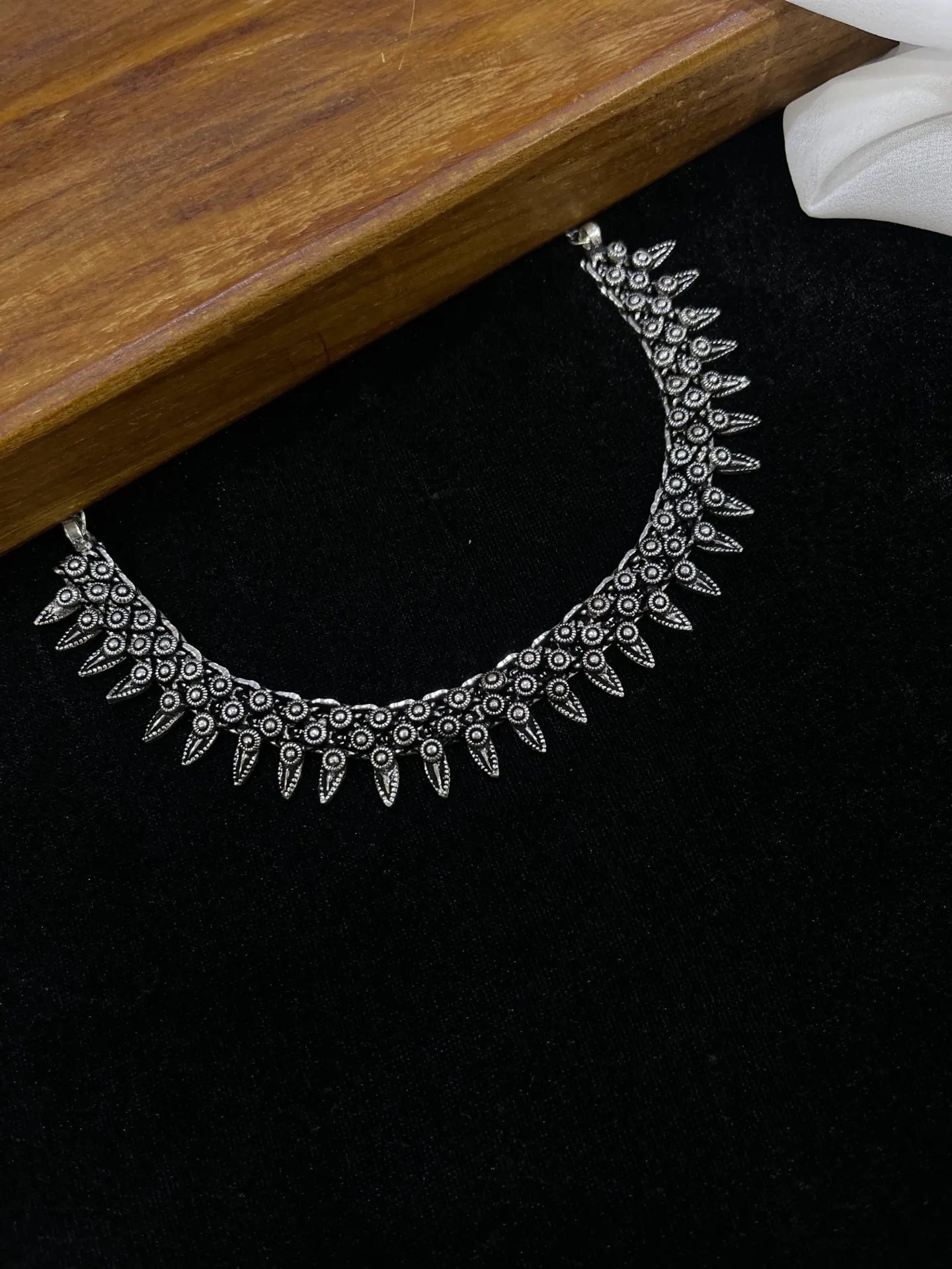 Black Siver Oxi Necklace -N55