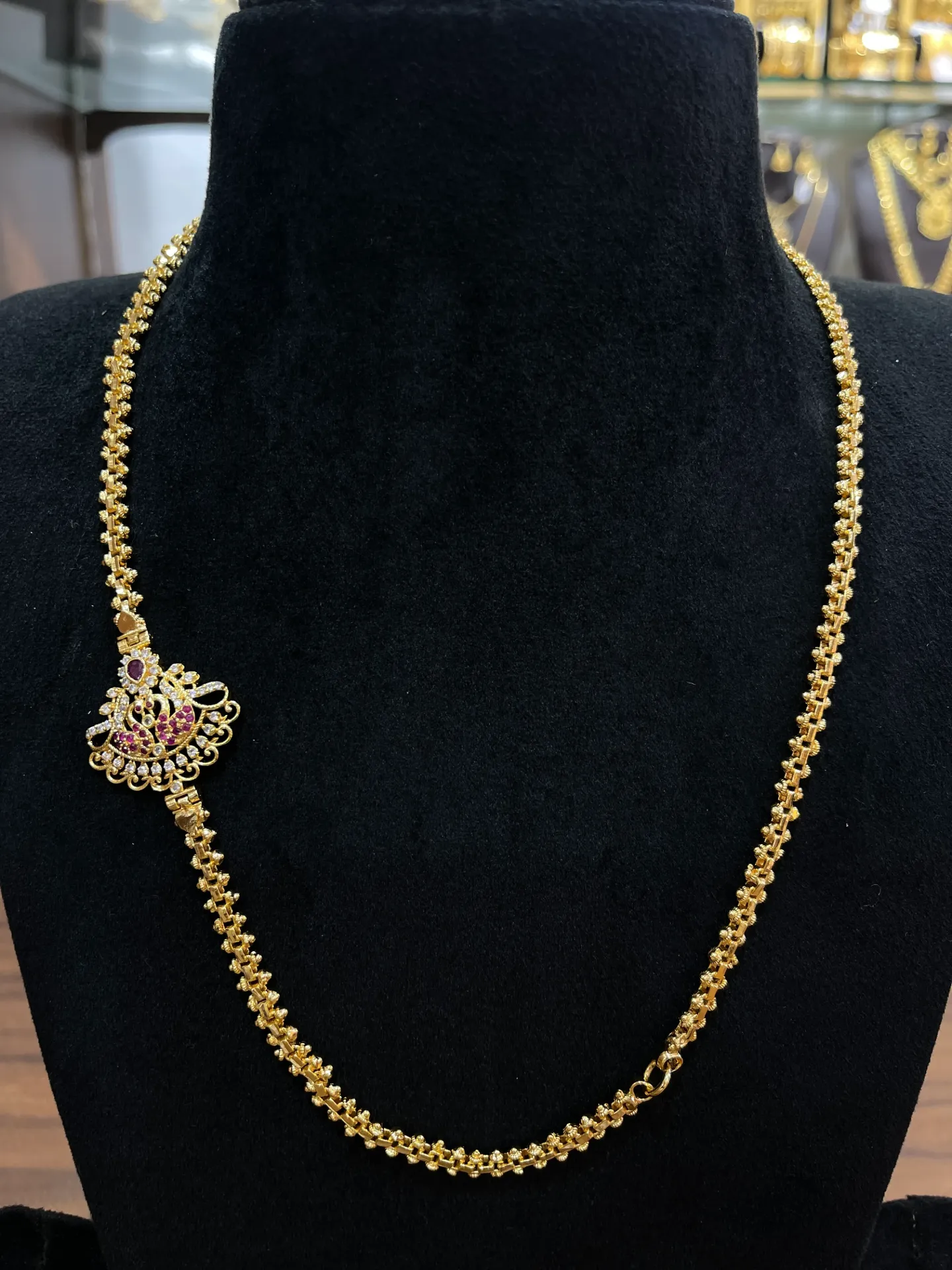 Exquisite Mogappu Necklaces | Traditional Side Pendant Chains MGP 05