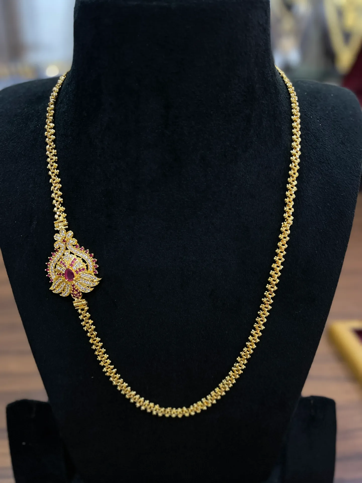 Exquisite Mogappu Necklaces | Traditional Side Pendant Chains MGP 14