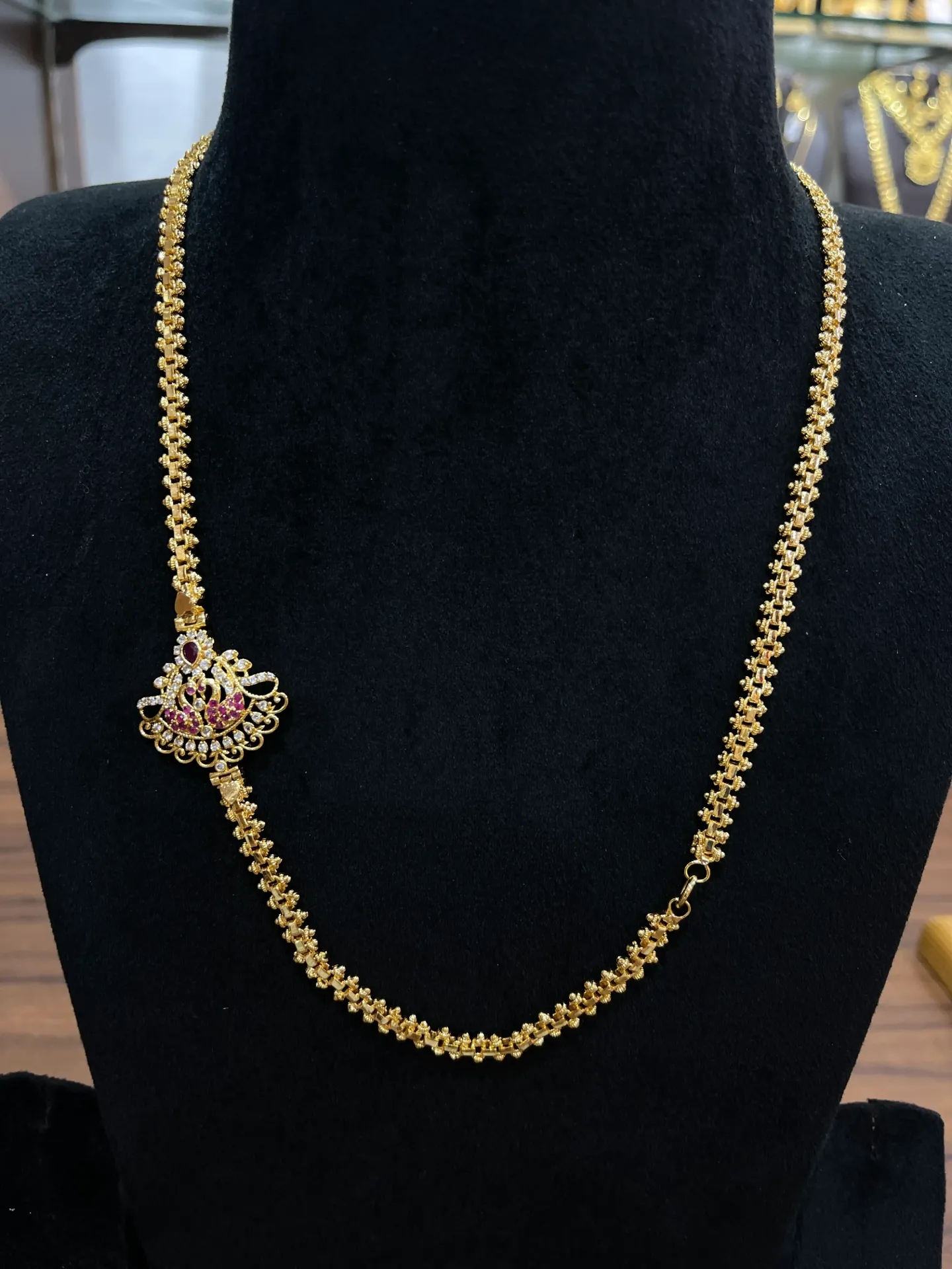 Exquisite Mogappu Necklaces | Traditional Side Pendant Chains MGP 15