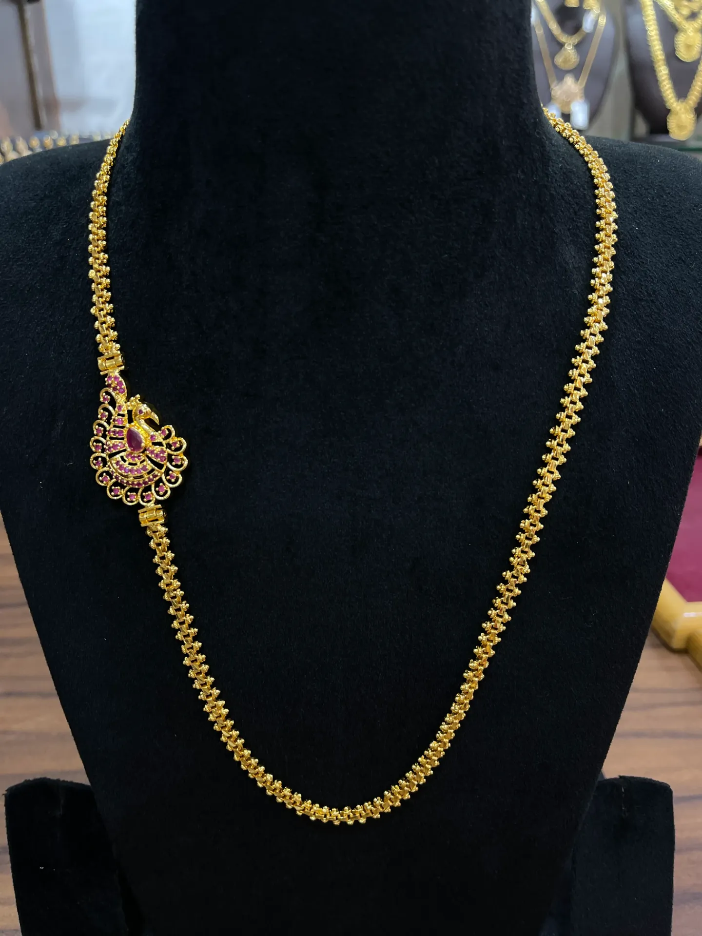 Exquisite Mogappu Necklaces | Traditional Side Pendant Chains MGP 22
